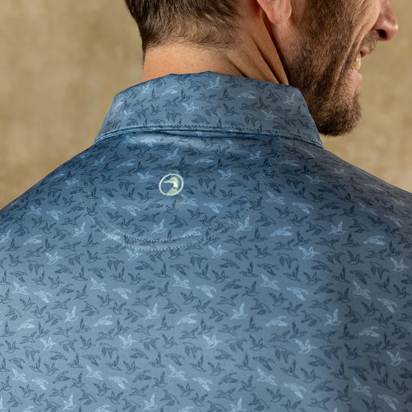 Long Drive Performance Polo - Chambray Blue