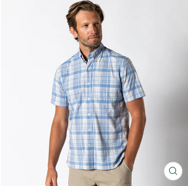 Performance Poplin Sport Shirt
Marina Plaid - Light Blue