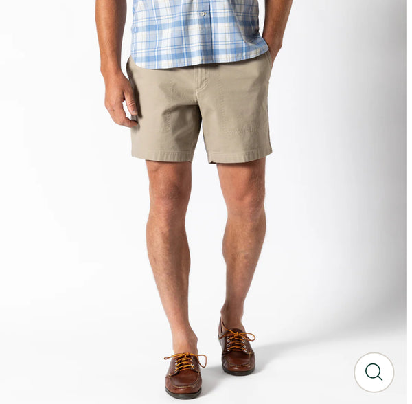 7" Canvas Camp Short: Khaki