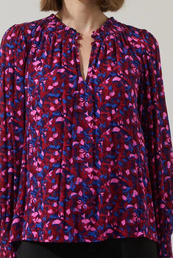 Turma Abstract Jania Smock Trim Top