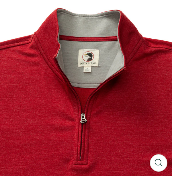 Dunmore Performance 1/4 Zip Pullover RIO RED HEATHER