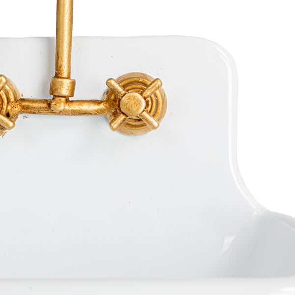 Metal Sink Soap Dish w/ Faucet, Green