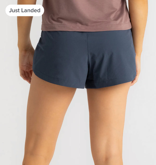 Women's Bamboo-Lined Active Breeze Short – 3" BLUE DUSK II