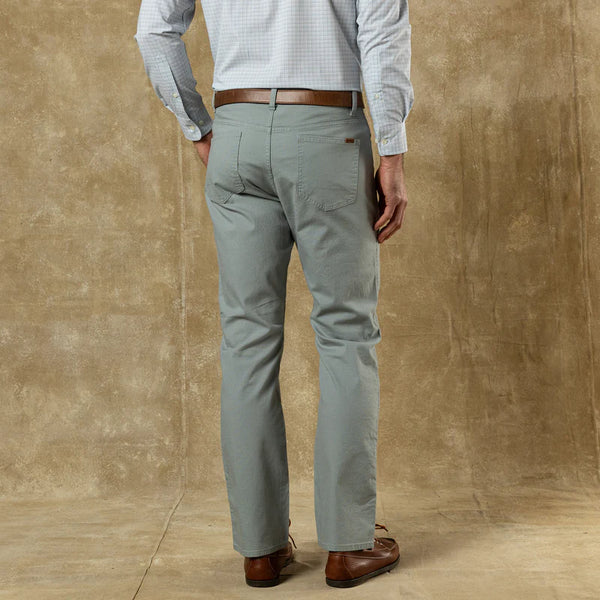 Classic Fit Pinpoint Canvas Five-Pocket - Pewter Grey