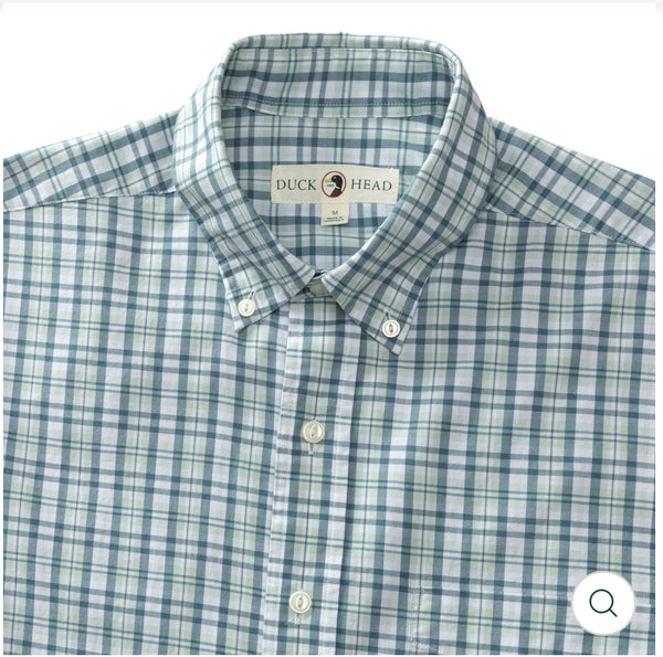 Cotton Twill Sport Shirt
Dowling Plaid: Surf Spray