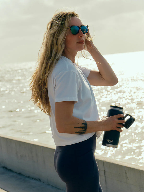 Women's Bamboo Current Boxy Tee: Bright White