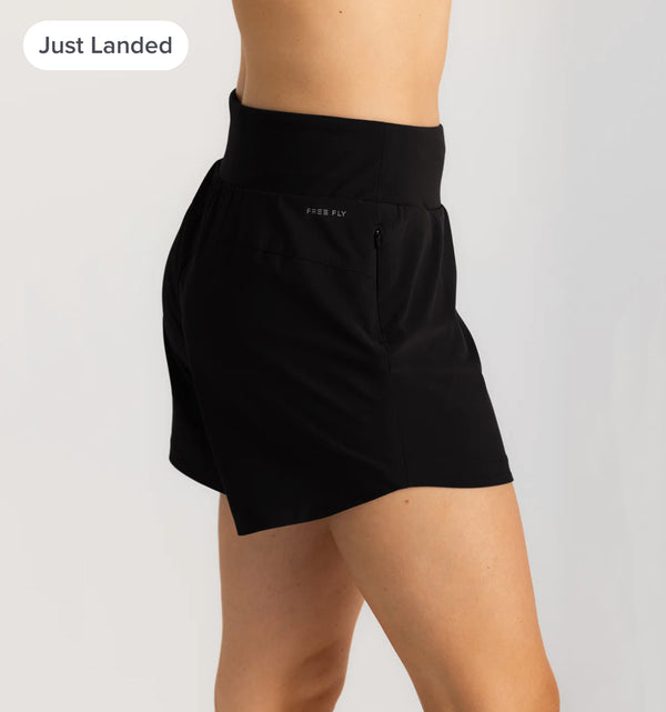 Women's Bamboo-Lined Active Breeze Short – 5" BLACK