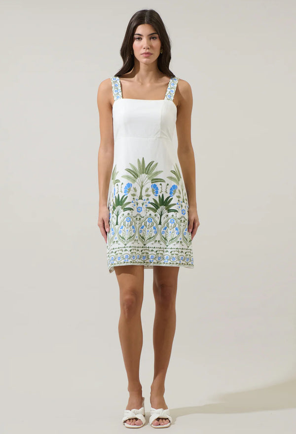 Senara Floral Sally Smocked Mini Dress