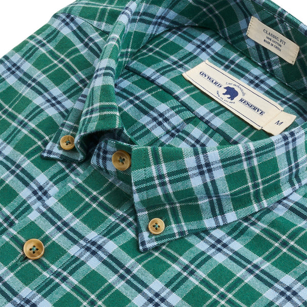 Edinburgh Featherweight Flannel - Bottle Green