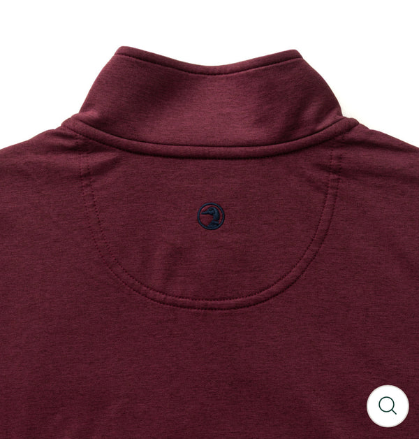 Long Drive Performance 1/4 Zip Pullover Fig Heather