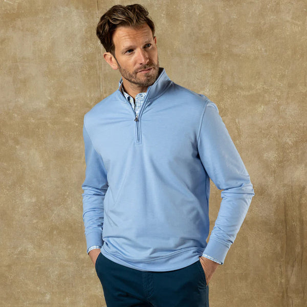 Dunmore Performance 1/4 Zip Pullover - Serenity Blue Heather