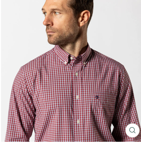 Performance Poplin Sport Shirt
Coker Plaid Red