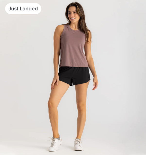 Women's Bamboo-Lined Active Breeze Short – 3" BLACK