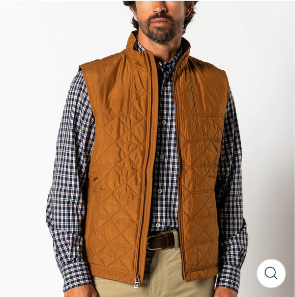 Fremont Sport Performance Quilted Vest Dark Amber