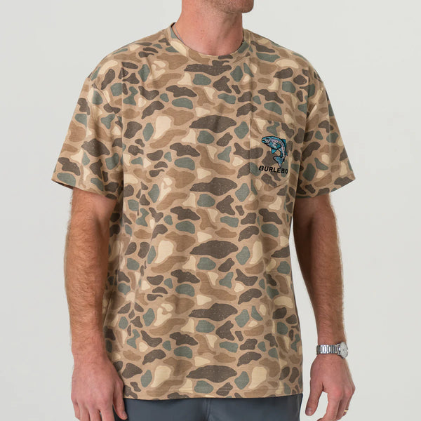 SS - Pintail Camo - Jumping Trout Pocket Tee