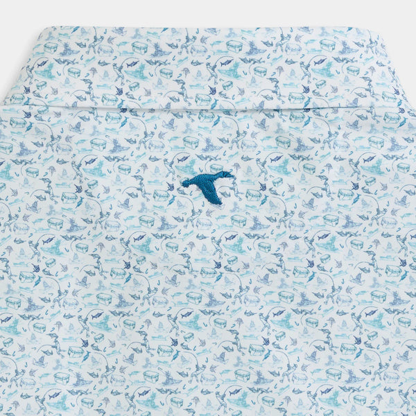 High Tide Off Shore Printed Performance Polo
