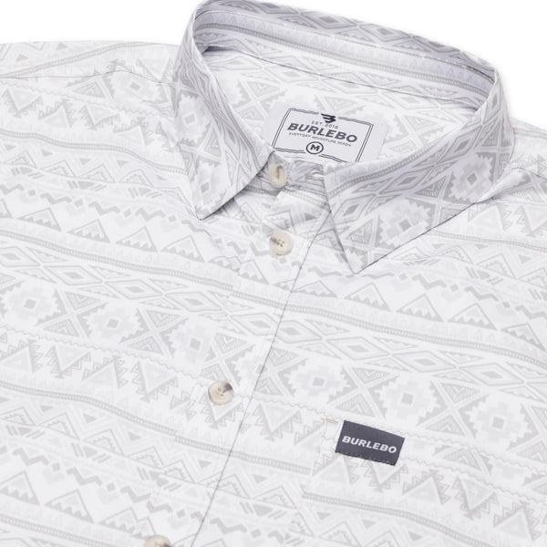 Performance Button Up - Grey Aztec