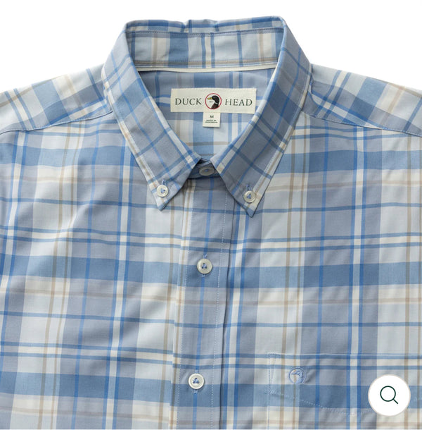 Performance Poplin Sport Shirt
Marina Plaid - Light Blue
