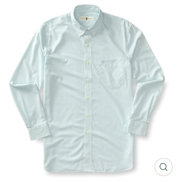 Performance Poplin Sport Shirt
Brunson Check: Shy Blue