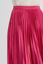 Magenta Pleated Skirt