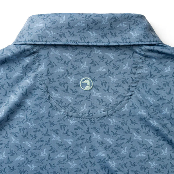 Long Drive Performance Polo - Chambray Blue