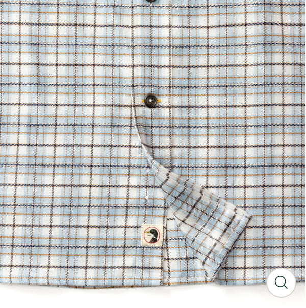 Cotton Flannel Sport Shirt
Layne Plaid Glacier Blue