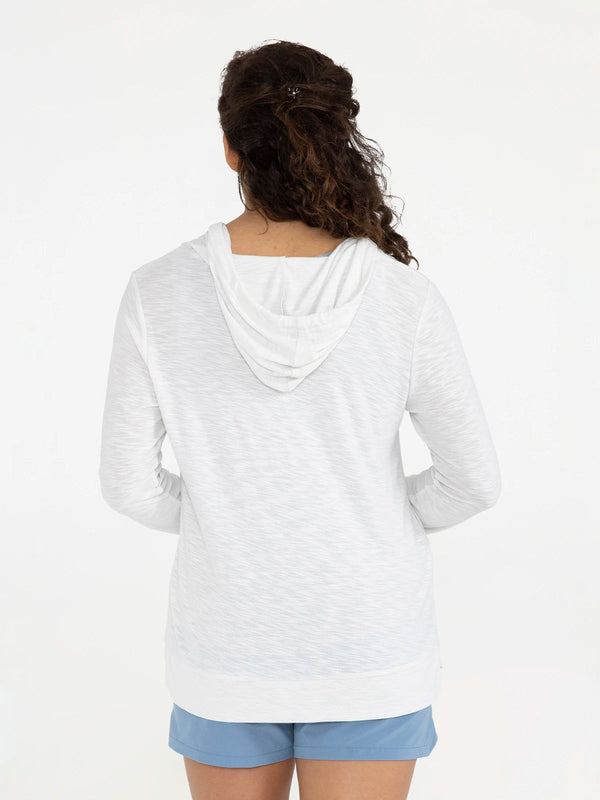 Women's Bamboo Slub Hoodie: Sea Salt