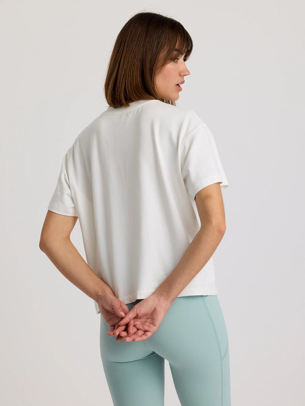 Women's Bamboo Current Boxy Tee: Bright White