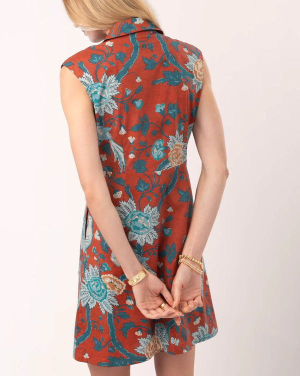 Lainey Zip Dress Japonica Bird Red