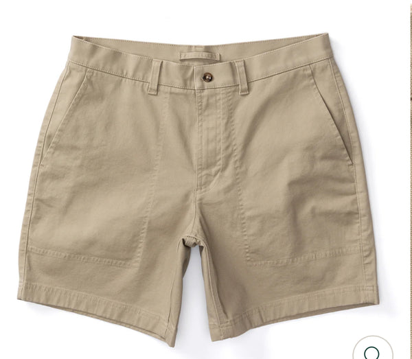 7" Canvas Camp Short: Khaki