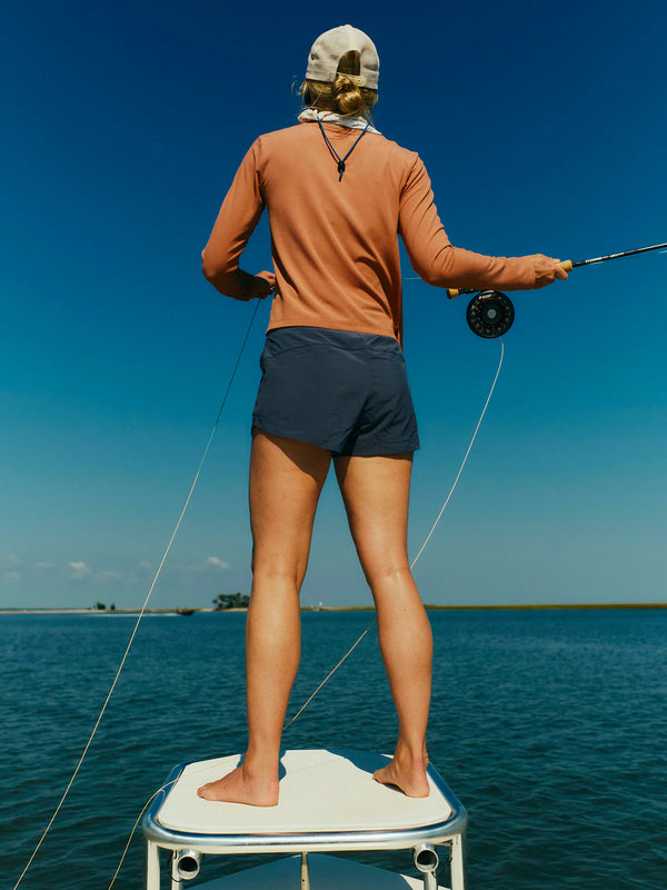 Women's Bamboo-Lined Active Breeze Short – 3" Storm Cloud