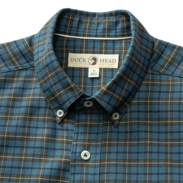 Cotton Flannel Sport Shirt - Stormy Teal