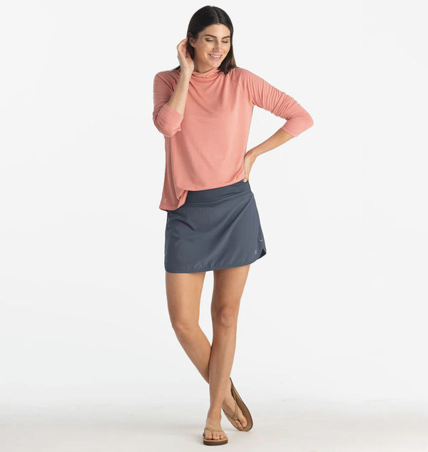 Women's Bamboo-Lined Breeze Skort Blue Dusk II
