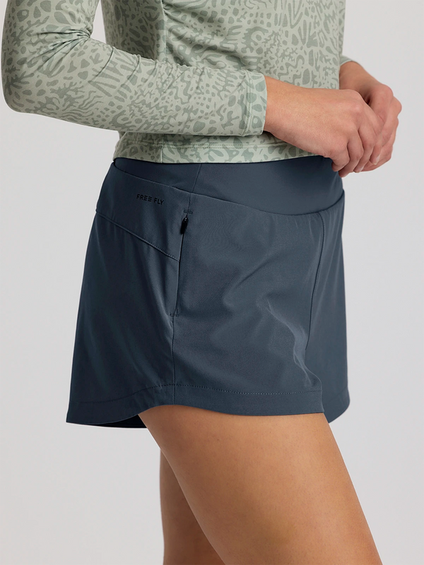 Women's Bamboo-Lined Active Breeze Short – 3" Storm Cloud