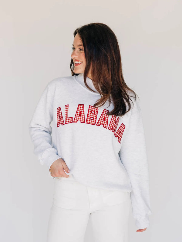 The Mallory Mockneck Alabama Gingham | Ash