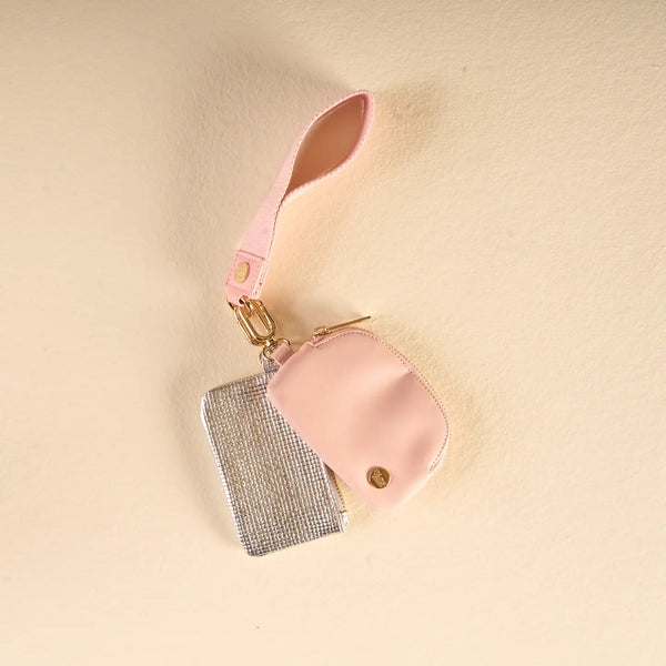 Dynamic Duo Pouch Luxe Wristlet-Rosé All Day