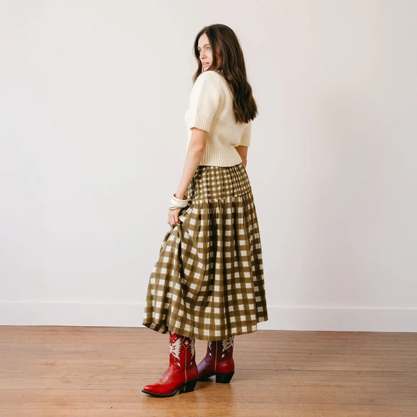 Painted Gingham Colette Skirt