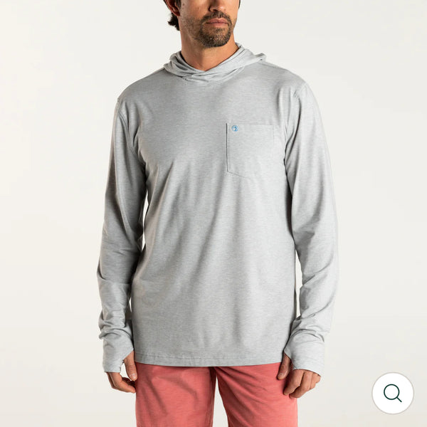 Windward Performance Hooded T-Shirt:Heather Grey