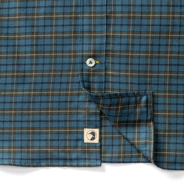 Cotton Flannel Sport Shirt - Stormy Teal