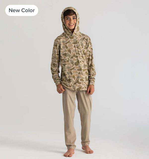 Youth Bamboo Shade Hoodie - Barrier Island Camo
