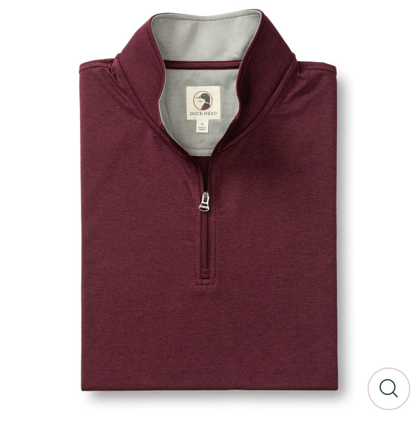Long Drive Performance 1/4 Zip Pullover Fig Heather