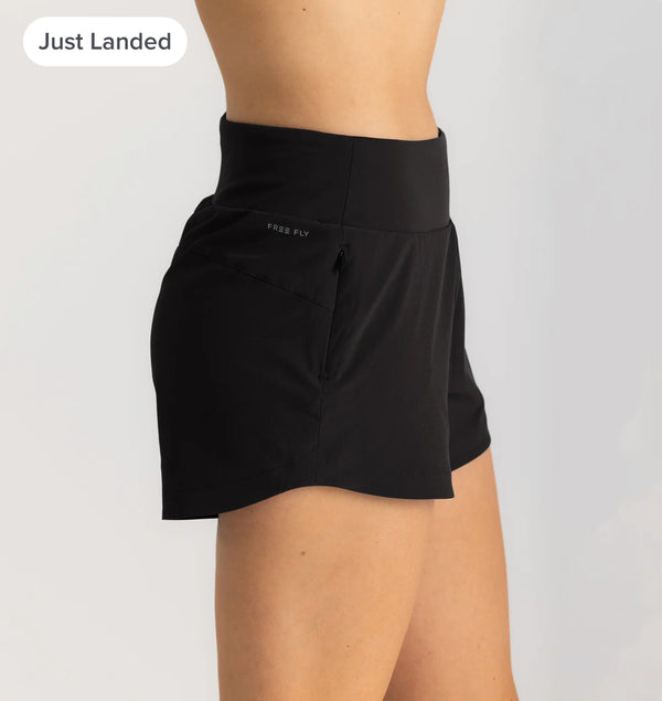 Women's Bamboo-Lined Active Breeze Short – 3" BLACK
