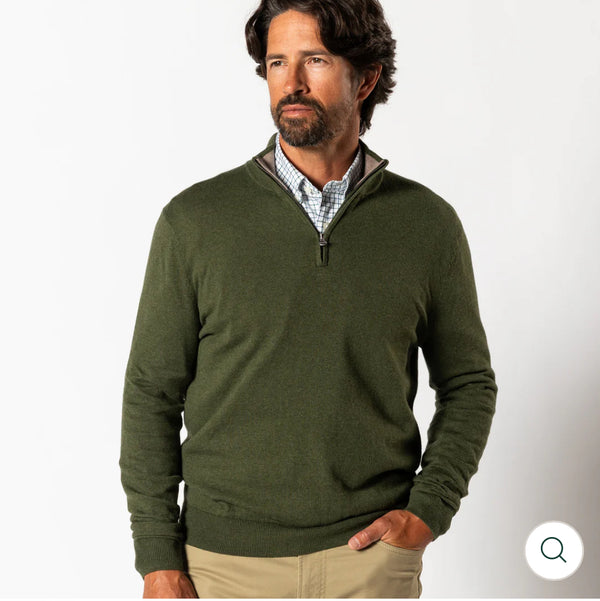 Ridley 1/4 Zip Sweater Deep Olive
