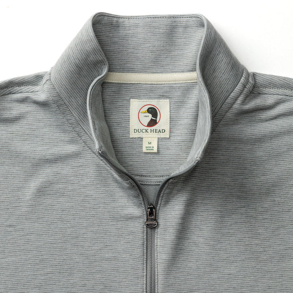 Summerford Striped Performance 1/4 Zip Pullover - Ultimate Grey Heather
