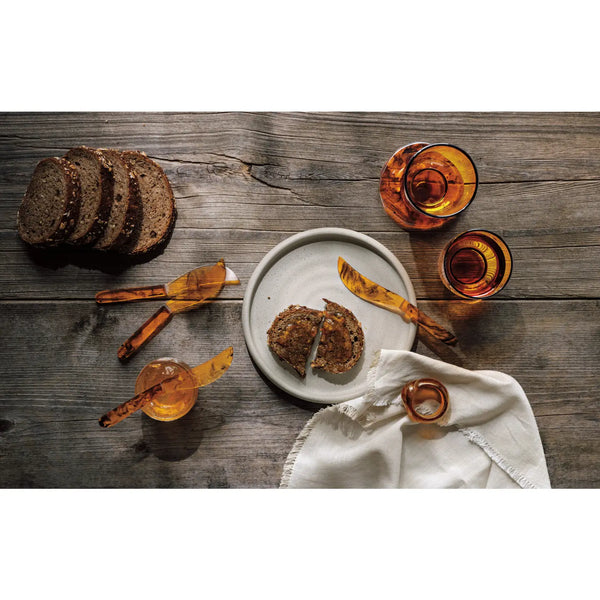 Tortoise Shell Resin Napkin Ring Set of 4
