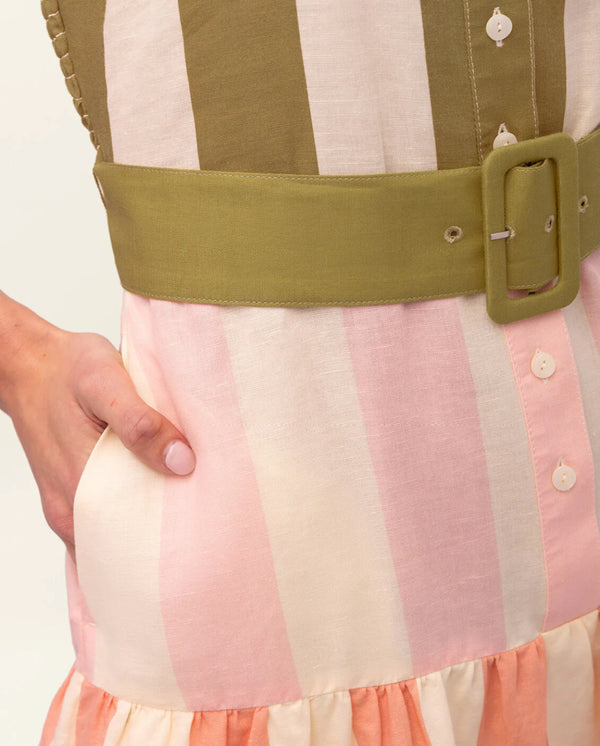 Lorraine Midi Dress Castillo Stripe