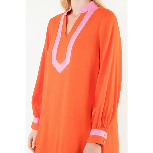 Long Sleeve Colorblocked Dress