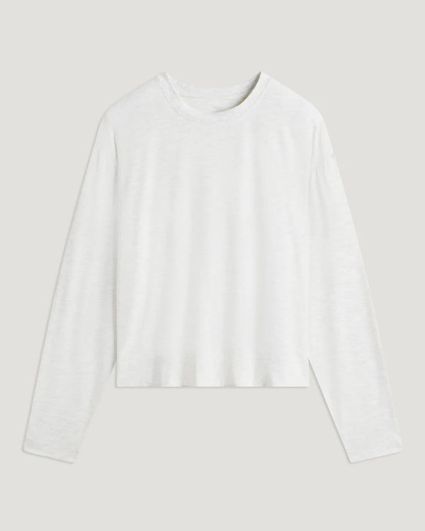 Women's Bamboo Shade Crossover Long Sleeve - Off White Heather