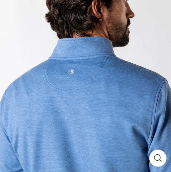 Dunmore Performance 1/4 Zip Pullover - Lake Blue Heather