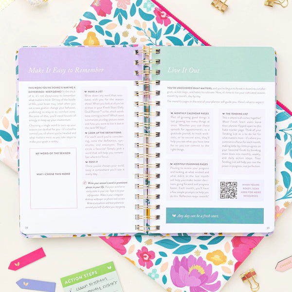 Fresh Start Daily Goal Planner | Lilac Blooms